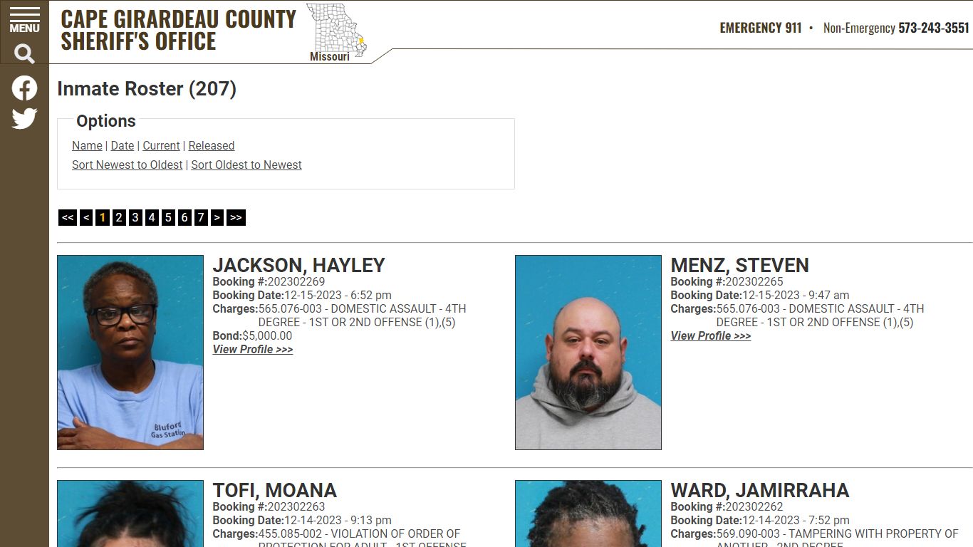 Inmate Roster - Cape Girardeau County MO Sheriff's Office